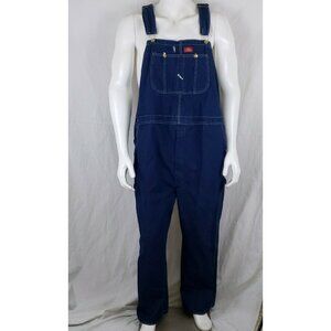 Dickies Denim Overalls Mens 46 x 27 Custom Baggy Blue Jeans Farmer Carpenter